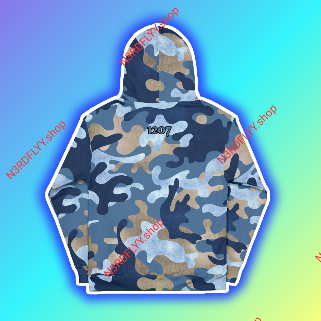 N3rdFLyy Blue Camo Hoodie