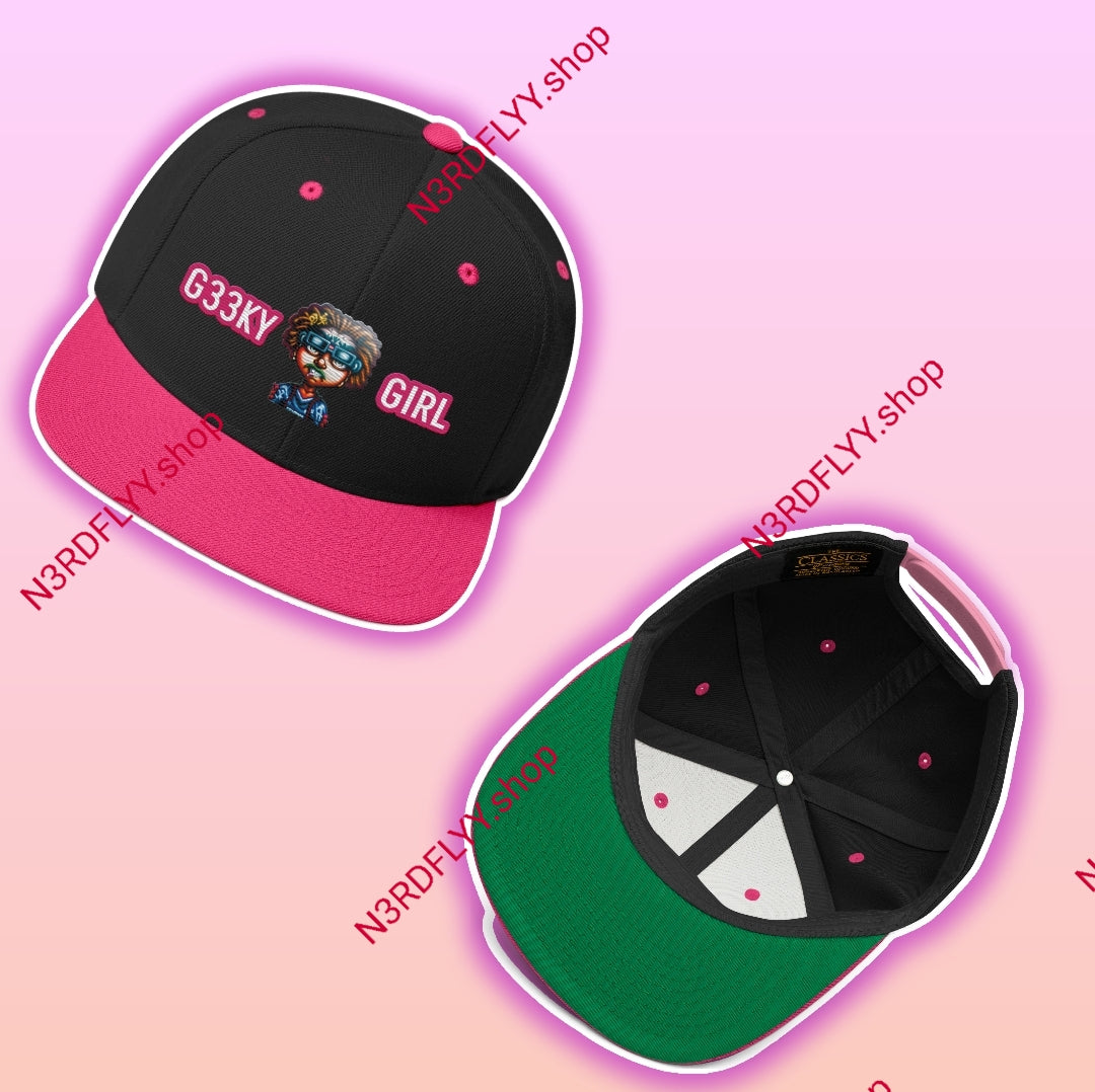 N3rdFLyy Originalz (She-N3rdFlyy) G33ky Girl SnapBack Hat